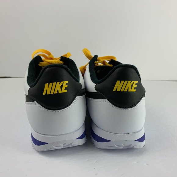 Nike Cortez Basic Leather 'White Black Amarillo' - Picture 11 of 12